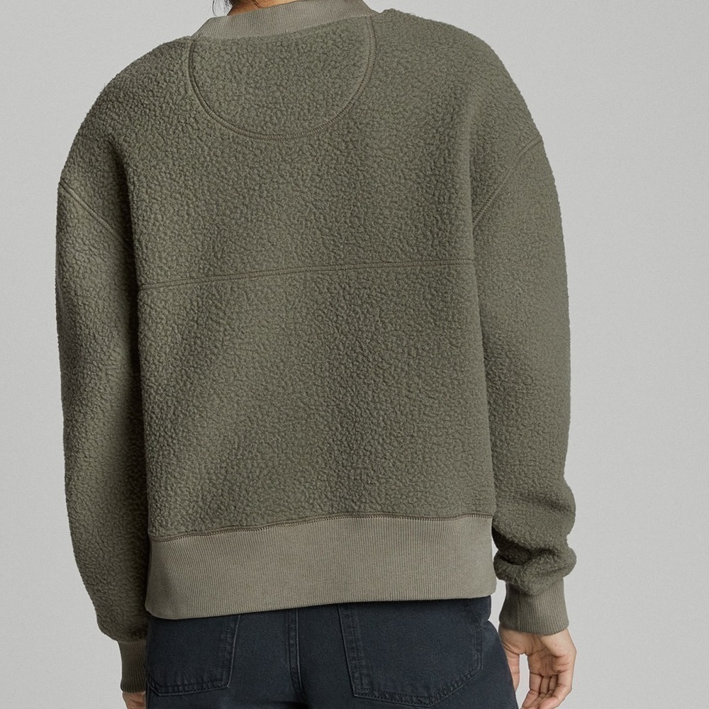 Everlane The ReNew Teddy Oversized Crew Neck Sweater Kalamata Size Small - Picture 8 of 13